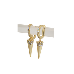 Bold Spike Gold Hoops