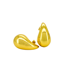 Big Plain Dupe Gold Drop Earrings