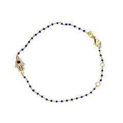 Lucky Hand Sapphire Beaded Bracelet
