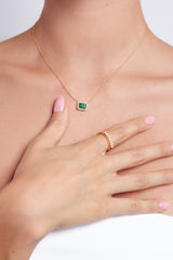 Emerald Diamond Necklace