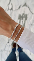 Silver Tennis Bracelet (High Quality)