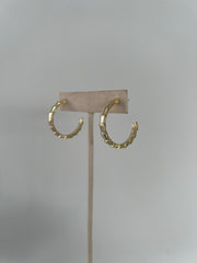 Gold Matte Half Hoops
