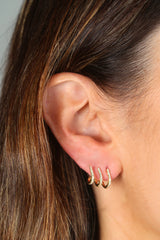 Gold Diamond Cage Studs Gold 18k