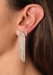 Gold Rain Chandelier Diamond Earrings