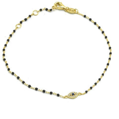 Evil Eye Blue Beaded Bracelet