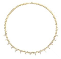 Pave Spike Geometric Chain Necklace