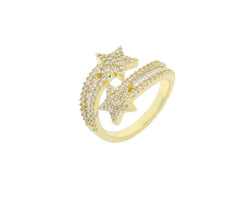 Double Band Star Ring (Gold & Silver)