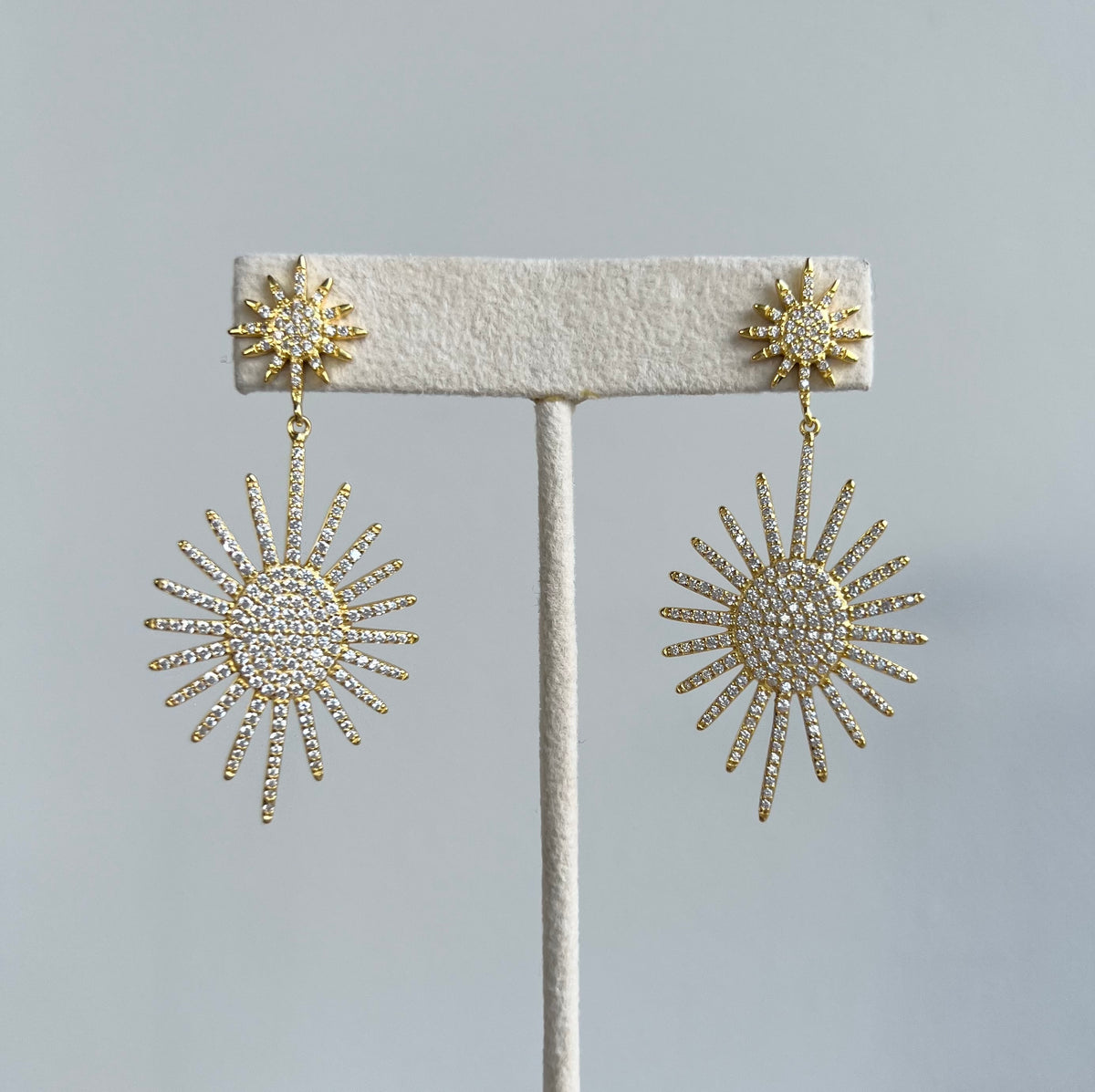 Big Sparkle Dangle Earrings lumai joyeria