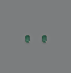Emerald Studs Yellow Gold 14k