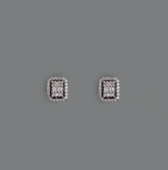 Diamond White Gold Cluster 14k