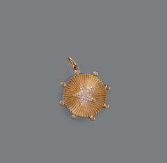 Gold Star Diamond Charm 14K