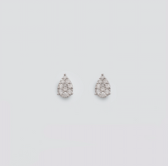 Diamond Drop Studs 14k