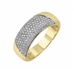 Diamond Pave Gold Ring 14k