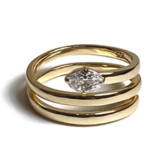 Wrap Gold Ring Marquise