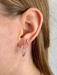 Diamond Half Moon Piercing 14k