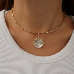 Flower Pearl Diamond Charm 14k