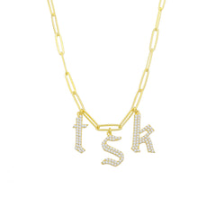 Letter diamond Necklace