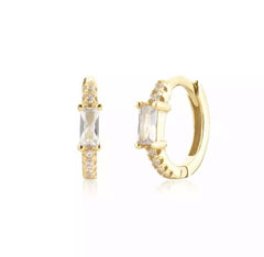 Crystal Baguette Mini Huggies