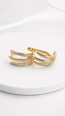 Diamond Cross Hoop