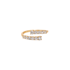 Pear Cross Diamond Ring 14k