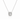 Round Zircon Halo Silver Necklace