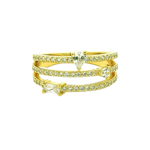 Triple Pave Band Ring