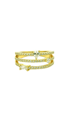 Triple Pave Band Ring