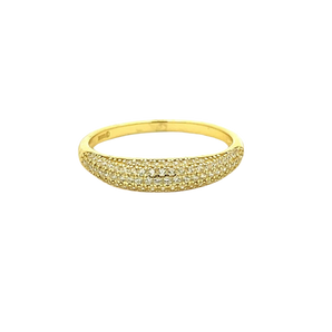 Skinny Gold Band Pave Ring