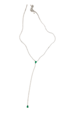 Emerald Silver Tennis Lariat