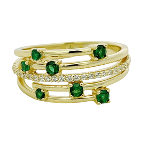Emerald Stone Wrap Gold Ring