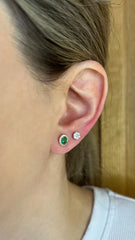 Mini Diamond Flower Studs 14k