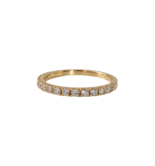 Yellow Gold Half Diamond Band 18k