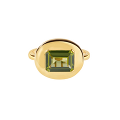 Gemstone Peridot Bubble Ring 14k