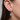 Pear Bezel Moissanite Gold Earrings