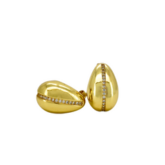 Diamond Bean Line Dupe Studs