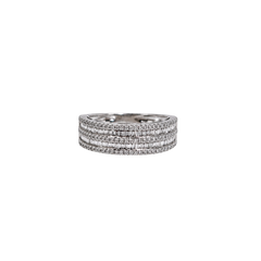 Triple Diamond Band 18k