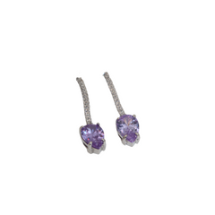 Light Purple Diamond Drop