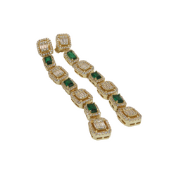 Long Formal Baguette Earrings