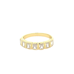 Clear Bezel Stone Gold Ring