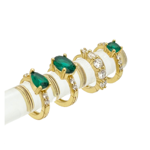 Gold and Emerald Piercing Set