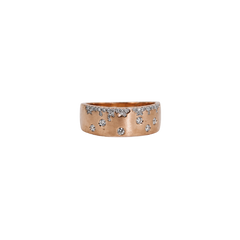 Inlay Diamond Sparkling Gold Ring 14k