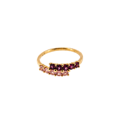 R Garnet Gold Ring 14k