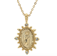 Virgin Necklace Gold Plated Virgin Pendant necklace