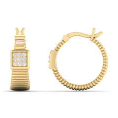 Mini Oval Gold Sapphire Stud 14K