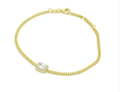 Clear Stone Gold Bracelet