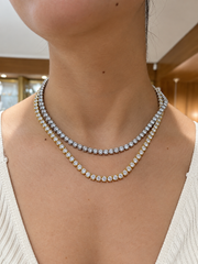 5mm Round Bezel Tennis Necklace
