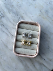 Square Diamond Baguette Studs