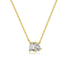 Toi et Moi Gold Pendant Necklace