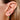 Heart Emerald Gold Stud 14k