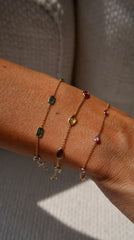 Multi Sapphire Gold Chain Bracelet